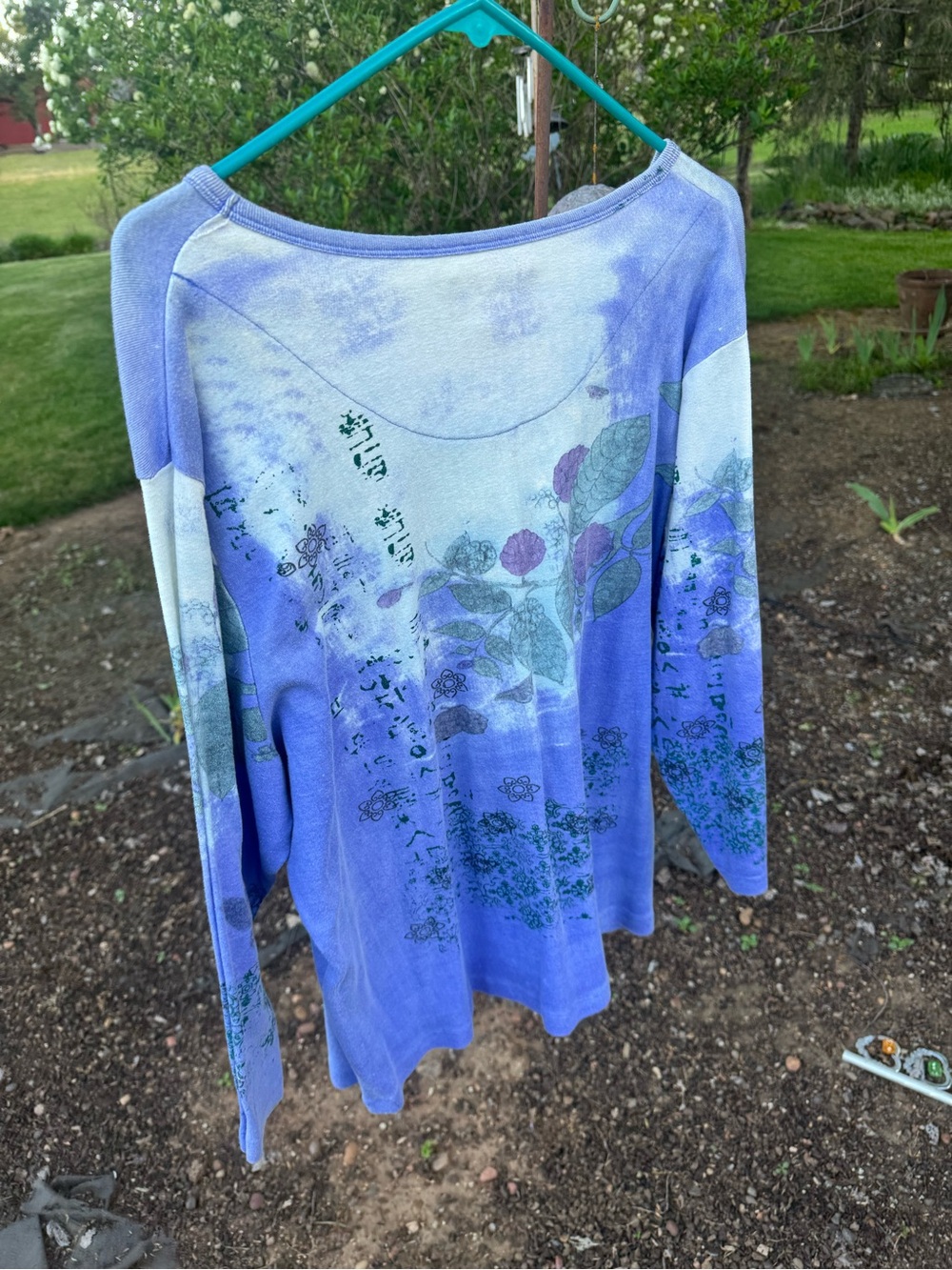 Spenser Jeremy Lavender Floral Scoop-Neck Long Sleeve Top - Picture 8 of 12